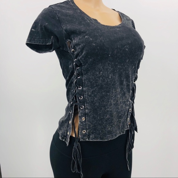 Lace Down Tee Shirt - Picture 3 of 7